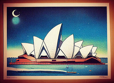 Comics Royalty-Free and Rights-Managed Images - Comic  book  illustration  of  Sydney  Opera  House  m  df0430043eb645  079645  64526450  0437c7  04 by Celestial Images
