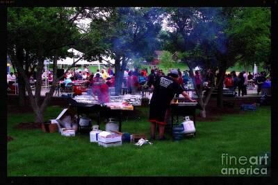 Frank J Casella Rights Managed Images - Community Picnic Royalty-Free Image by Frank J Casella