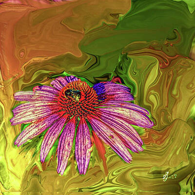 Abstract Flowers Mixed Media - Companions #l8 by Leif Sohlman