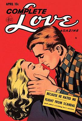 Music Paintings - Complete Love Comic Book Cover by Odyssey Images