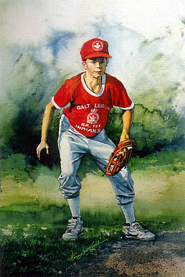Baseball Paintings - Concentration by Hanne Lore Koehler