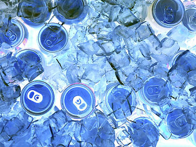 Beer Mixed Media - Cooling Blue Ice by Sharon Williams Eng