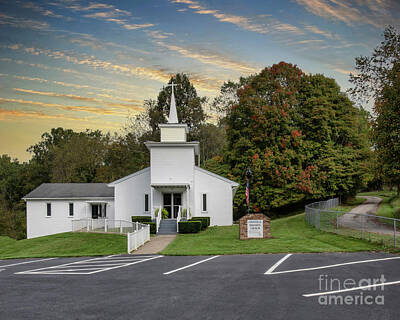 Photo Rights Managed Images - Coonville Holiness Church Royalty-Free Image by Brian Mollenkopf