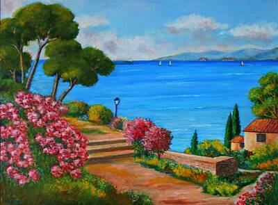 Mountain Paintings - Corfu Island-greece by Konstantinos Charalampopoulos