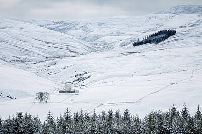 Fantasy Photos - Corgarff Castle and Winter Snow by John Frid