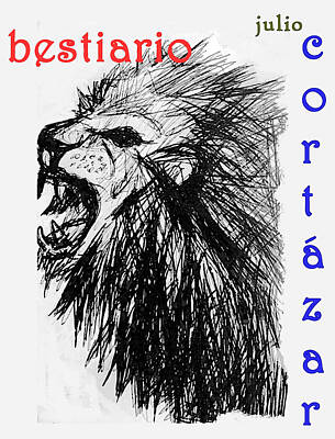 Fantasy Drawings Rights Managed Images - Cortazar Bestiario book  Royalty-Free Image by Paul Sutcliffe