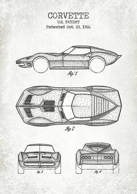 Transportation Royalty-Free and Rights-Managed Images - Corvette Patent Old Denny H by Car Lover