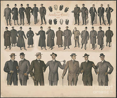 Old Masters - Costume design for the men of 1910 and 1911 by Patricia Hofmeester