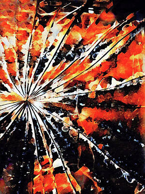 Abstract Mixed Media - Cracked by Sharon Williams Eng