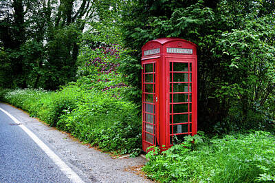 Music Figurative Potraits - Crapstone red Telephone Box Dartmoor by Helen Jackson