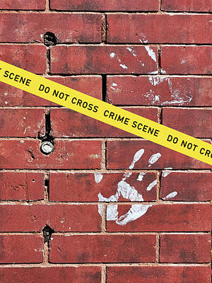Still Life Mixed Media - Crime Scene - Do Not Cross 1 by Sharon Williams Eng