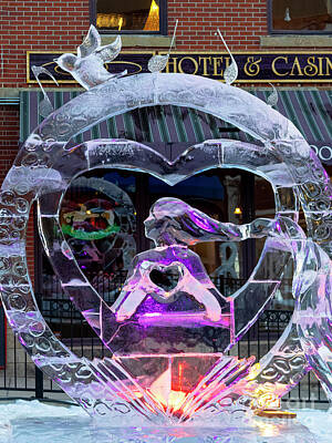 Steven Krull Royalty-Free and Rights-Managed Images - Cripple Creek Ice Festival Angel by Steven Krull