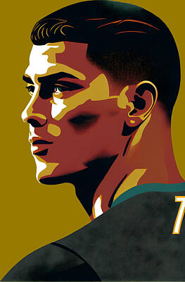 Athletes Digital Art - Cristiano Ronaldo  by Mauricio Sobalvarro