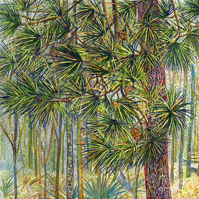 Floral Patterns - Crossing Chinquapin Trail-Pine Needles by Hailey E Herrera