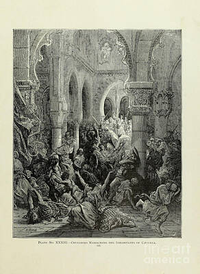 Minimalist Movie Posters 2 - Crusaders Massacre the inhabitants of Caesarea v1 by Historic illustrations