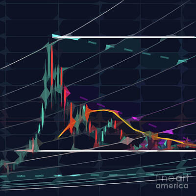 Abstract Drawings - Crypto Abstract Artwork. Bitcoin 2018 by Drawspots Illustrations