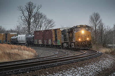 Abstract Expressionism - CSXT 3415 leads Q648 NB at Kelly Ky by Jim Pearson
