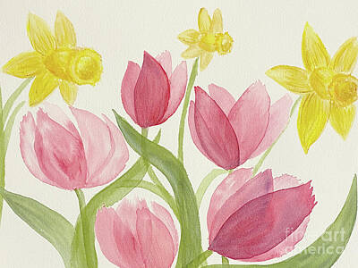 Michael Tompsett Maps - Daffodils and Friends by Lisa Neuman