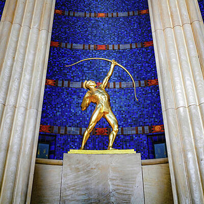 Abstract Shapes Janice Austin Royalty Free Images - Dallas Golden Archer At Fair Park - 1x1 Royalty-Free Image by Gregory Ballos