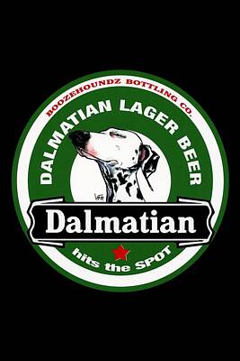 Beer Drawings - Dalmatian Lager Beer by John LaFree