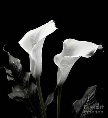 Lilies Digital Art - Dance of elegance by Sen Tinel
