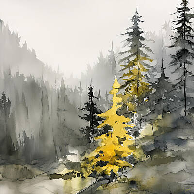 Impressionism Digital Art - Dance of the Pines by Lourry Legarde