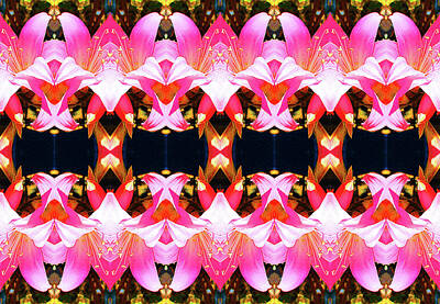Lilies Digital Art - Dancing Lilies by Sherrie Hall