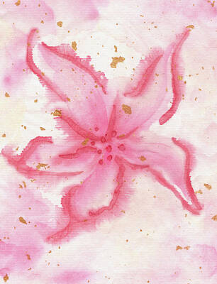 Transportation Paintings - Dancing Poinsettia Star Flower by Anne Nordhaus-Bike