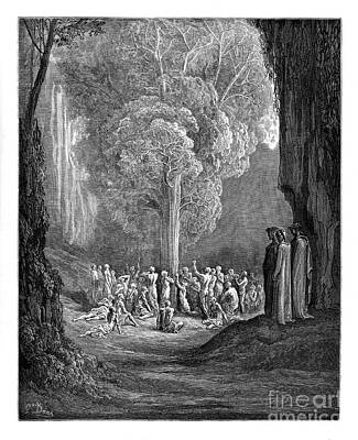 Red Foxes - Dante Purgatory by Gustave Dore u31 by Historic illustrations