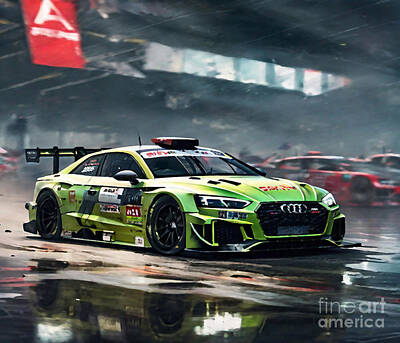 Sports Mixed Media - Dark fantasy 10 2020 Audi Rs 5 Dtm Racing Car Rs5 Tuning Sports Coupe by Cortez Schinner