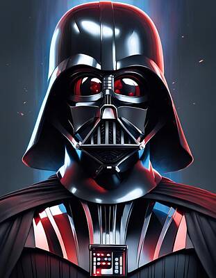 Science Fiction Paintings - Darth Vader 2 by CIKA Artist