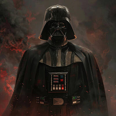 Science Fiction Paintings - Darth Vader Art Print #3 by Jose Alberto