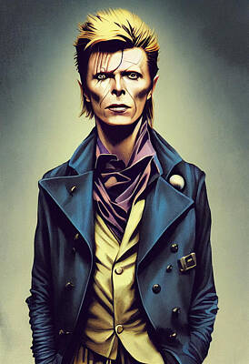 Recently Sold - Portraits Paintings - David  Bowie  as  John  Constantine  frontal  portrait  tren  c592f5da  dffa  4f6e  be34  2f40592d9b by MotionAge Designs