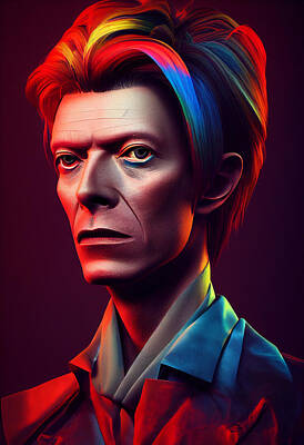 Coffee Signs Rights Managed Images - David Bowie Collection 1 Royalty-Free Image by Marvin Blaine