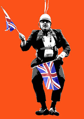 Politicians Digital Art - Dear Leader - Orange by Gary Hogben