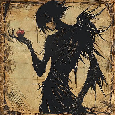 Food And Beverage Royalty-Free and Rights-Managed Images - Death Note Art Print 12 by Jose Alberto