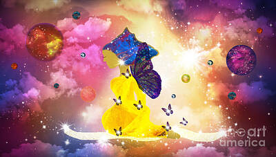 Fantasy Mixed Media - Decorated By Dreams by Diamante Lavendar