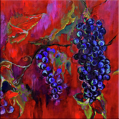 Arf Works - Deep Autumn Grapevine Painting by Lisa Kaiser