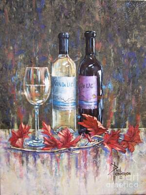 Wine Paintings - Deep Lake Wine II by Paul Henderson
