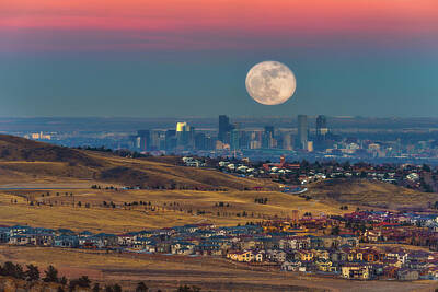 Royalty-Free and Rights-Managed Images - Denver Super Wolf Moon by Darren White