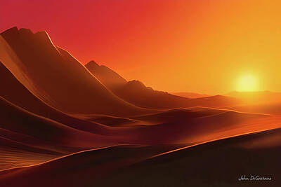 Science Fiction Mixed Media - Desert Sun by John DeGaetano