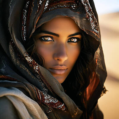 Spot Of Tea Royalty Free Images - Desert Woman Royalty-Free Image by Manjik Pictures
