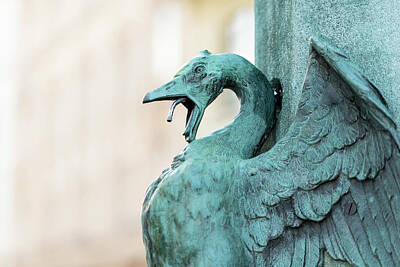 Design Turnpike Vintage Farmouse - Detail of statue of a girl with a goose, fountain in Vienna by Stefan Rotter