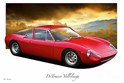 Vintage Magician Posters - DeTomaso Vallelunga by Dave Koontz