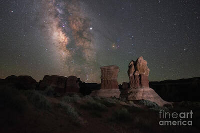 Meiklejohn Graphics Royalty Free Images - Devils Garden Hoodoos Under The Stars  Royalty-Free Image by Michael Ver Sprill