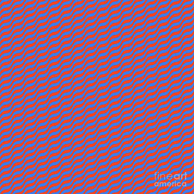 Royalty-Free and Rights-Managed Images - Diagonal Wavy Serpentine Stripe Pattern in Red Orange And True Blue n.2337 by Holy Rock Design