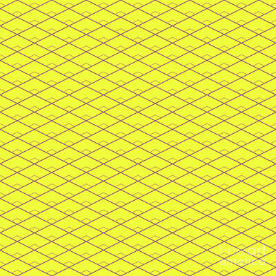 Dainty Chairs Fashions Sketches - Diamond Grid With Dotted Inset In Sunny Yellow And Iris Purple n.2870 by Holy Rock Design