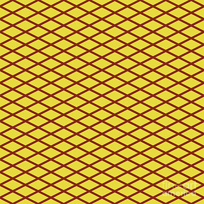 Royalty-Free and Rights-Managed Images - Diamond Japanese Hishi Pattern in Golden Yellow And Chestnut Brown n.2816 by Holy Rock Design