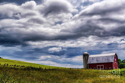 Creative Charisma - Different Perspective Barn and Cloudscape by Thomas R Fletcher