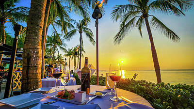 Wine Royalty-Free and Rights-Managed Images - Dinner in Paradise by Trey Cranford